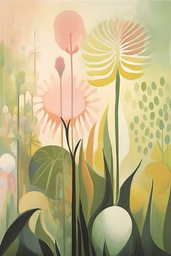 Botanisch in pastel kleuren van Bert Nijholt