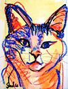 Gemälde einer Katze (VII) von Gemälde Liesbeth Serlie Miniaturansicht