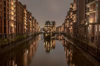 Night shot Hamburg Speicherstadt