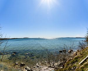 Voilier devant l'île de Vilm, Lauterbach sur l'île de Rügen