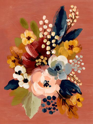 Bloemenboeket in Warme Kleuren