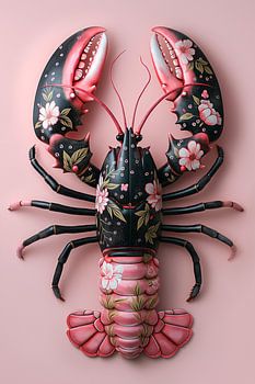 Lobster Luxe - Folklore Kreeft roze bloemen