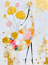 She Dances Where Flowers Grow by Color Square