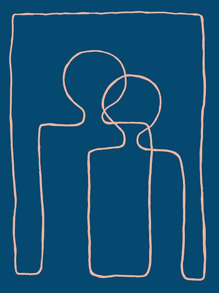 Together One, Prussian Blue/Potters Pink by Atelier Andrea