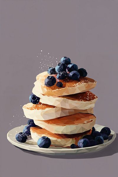 Blueberry Pancakes for Breakfast no.2 van Studio BB