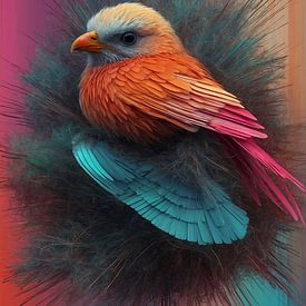 kleiner flauschiger Vogel von Liona Toussaint