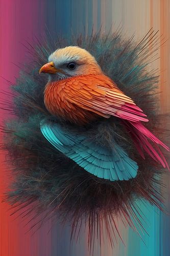 kleiner flauschiger Vogel von Liona Toussaint