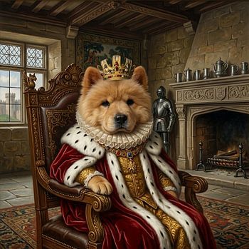 Le roi des câlins, un compagnon royal, portrait classique de la Renaissance / Patrimoine humoristique