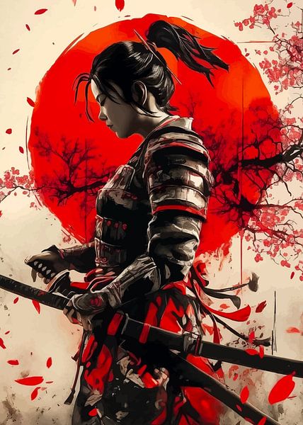 Samouraïs féminins japonais par MIROKKU