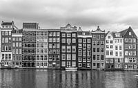the Rokin in Amsterdam black and white
