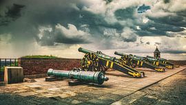 Kanonen am Schloss an der Festung Königstein von Jakob Baranowski - Photography - Video - Photoshop