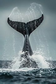 Majestic whale jumping by Poster Art Shop