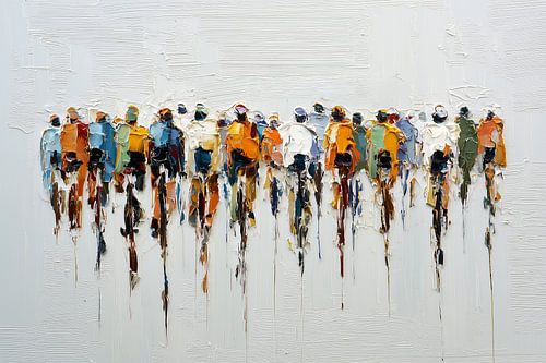 Moving forward together | Platoon of cyclists