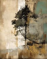 Collage Wabi-sabi in aardetinten