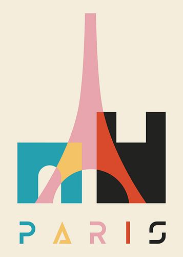 Grafikposter „Das moderne Paris“