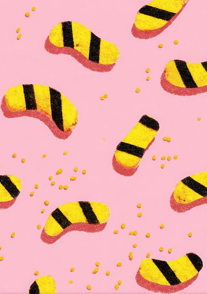 Illustration d'éponges rayées par Niklas Maximilian