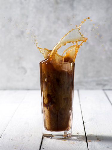 A splash of ice coffee