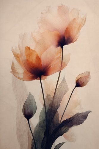 Fleurs de parchemin No 3