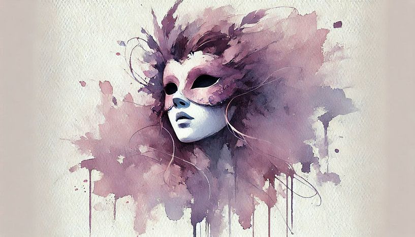 Venezianische Maske von Nicolette Vermeulen