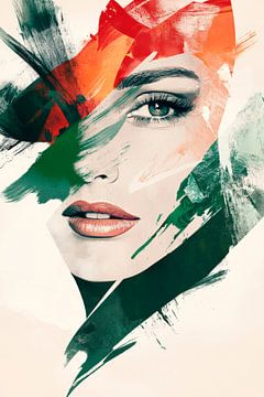 Play of colours of the soul - Portrait by Poster Art Shop