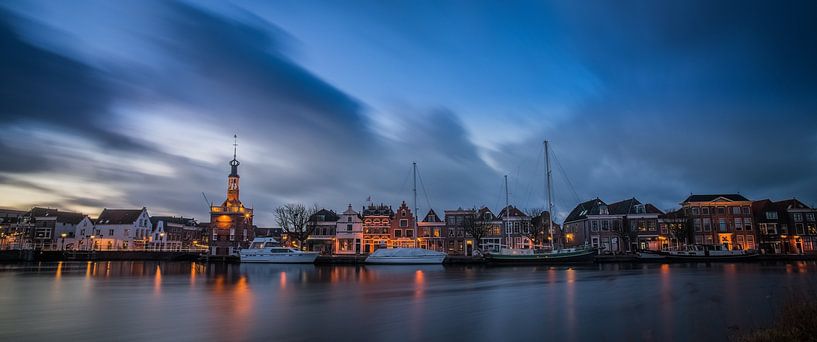 Zonsondergang over Alkmaar, Accijnstoren en Bierkade 03 van Arjen Schippers