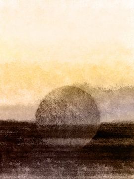 Zonsondergang abstract minimalisme van FRESH Fine Art