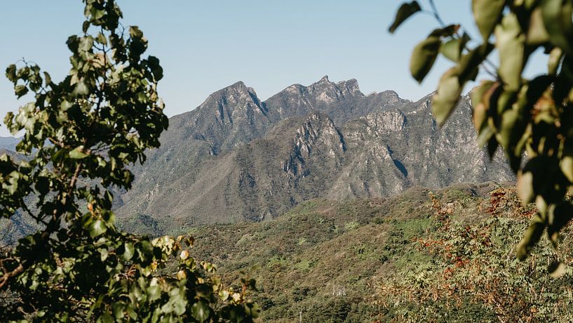 Panoramic view of the Yanshan Mountains near Beijing, China by Diederik De Mezel