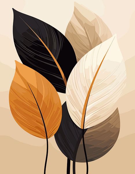 Die Natural Leaf Floral Art von Art Kingdom