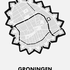 City map of Groningen 1760 by STADSKAART