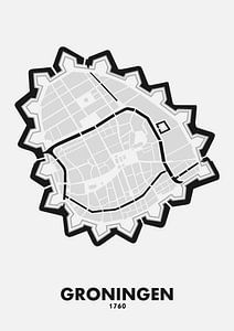 Plan de la ville de Groningue 1760