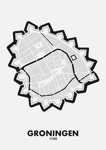 Plan de la ville de Groningue 1760