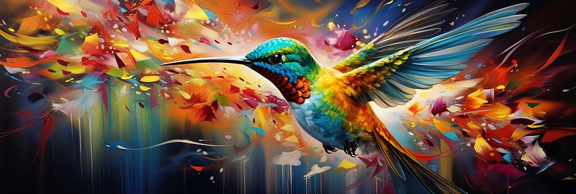 Ijsvogel Vleugelspreiding: Hemels Canvas van Surreal Media