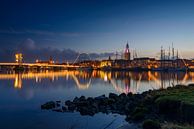 Kampen skyline evening view at the river IJssel by Sjoerd van der Wal Photography thumbnail