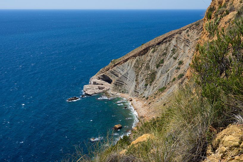 Cliffs and the blue Mediterranean Sea by Adriana Mueller
