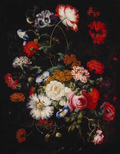 Flower Still Life in a Glass Vase, Jan Peeter Brueghel, by Masterful Masters