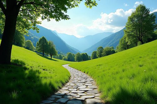 The lonely path through unspoilt landscapes