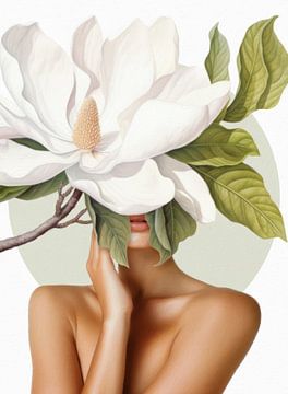 White Magnolia van Marja van den Hurk