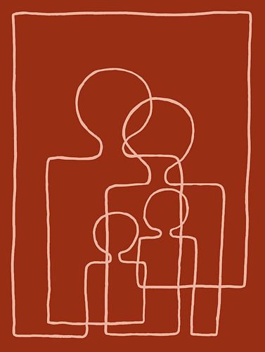 Vierergespann, Ockerrot/Töpferrosa