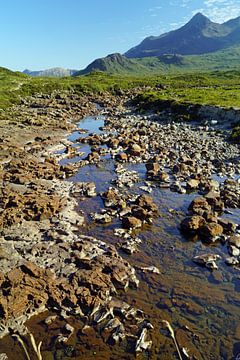 Riverbed Sligachan Schotland, Verenigd Koninkrijk