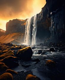Wasserfall in Island