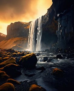 Wasserfall in Island