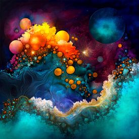 Colours Big Bang Digital Art Fantasy by Preet Lambon