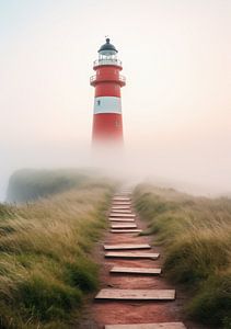 Leuchtturm im Nebel