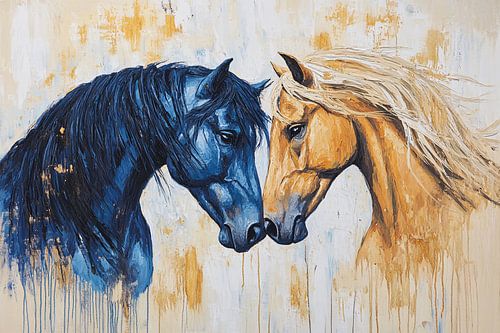 Krachtig paardenportret in kleuren