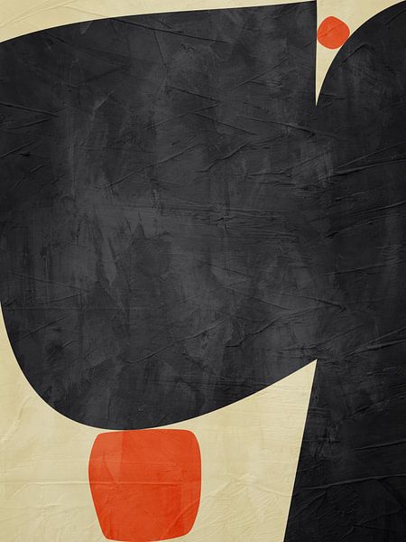 Organic geometric abstract art in earth tones by Online Arts
