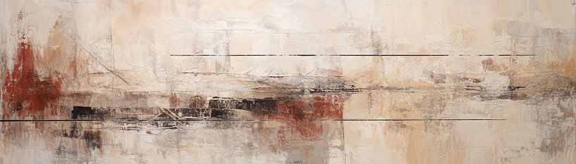 Abstrakte Erdtöne | Horizonte in Erdtönen von Abstraktes Gemälde