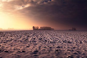 Winterlandschap Zeeland van Frank Peters