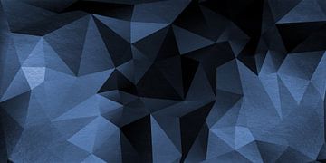 Abstrakte Geometrie. Dreiecke in Blau und Schwarz. von Dina Dankers