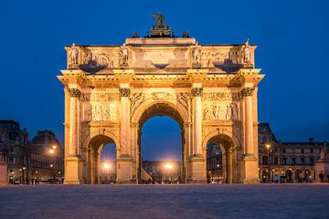 Arc de Triomphe du Carrousel in Parijs van Peter Schickert