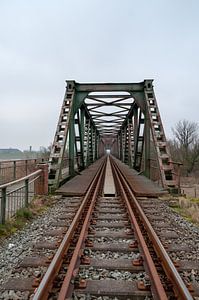 Old rusty railway Weener Germany.
